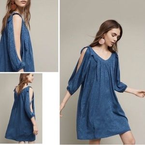 ANTHROPOLOGIE Holding Horses Slit Arm Swing Dress
